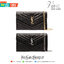 VIP GIFT 】หนังแท้ Saint Laurent envelope crossbody wallet on chain ใหม่ล่าสุด กระเป๋าสะพาย มีอะไหล่ทองสุดหรู และอะไหล่สีดำสีดำสุดคลาสสิก เหมาะกับสาวๆออฟฟิศที่ชอบพกพาสะดวก วัสดุหนังลายคาร์เวียสวยหรู ห้ามพลาดจ้ะ!!