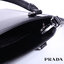 PRADA Small brushed leather tote กระเป๋าTote ขนาดเล็กที่มีดีไซน์ทรงเหลี่ยมโฉบเฉี่ยว วัสดุจากหนังเงาซึ่งเป็นวัสดุที่โดดเด่นของแบรนด์มาตั้งแต่ยุค 90'