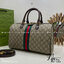 GUCCI GG Ophidia medium top handle bag กระเป๋าถือทรงหมอนสวยคลาสสิค ดีไซน์แถบคาดโดดเด่น สวย หรู หูจับในตัวใช้สะดวก เปิด-ปิดกระเป๋าด้วยซิป ภายในโล่งกว้าง