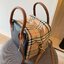 Burberry Cube Shoulder Bag Black / Burberry Vintage Checked Cube Bag / WOMAN BURBERRY HANDBAGS กระเป๋าถือ กระเป๋าสะพายครอสบอดี้ วัสดุหนังสีดำตัดด้วยผ้าลายซิกเนเจอร์แบรนด์