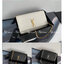 YSL kate medium chain bag in grain de poudre embossed leather 24cm กระเป๋าสะพายแบรนด์หรู รุ่นฮิตลอดกาล งานสวยดูดีมีระดับ ปั้มทุกจุด ขนาดกระทัดรัดกำลังดี มาพร้อมาสะพายโซ่ยาว เลื่อนปรับเป็น 2 แถว เพื่อสะพายเป็นสายสั้นได้ ด้านในโล่งกว้าง ใส่กระเป๋าสตางค์ใบยา