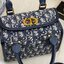 DIOR SMALL BOSTON BAG Blue Oblique Embroidery and Smooth Calfskin / DIOR Box Bag พร้อมส่ง กระเป๋าสะพายทรงกล่อง New for Winter 2023 คอลผู้ดี สวยหรู ตอบโจทย์และแมทช์ได้กับทุกลุคทุกสไตล์