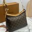 ORI หนังแท้ | LV CarryAll Monogram canvas 25cm กระเป๋าสะพายแครี่ออลรุ่นใหม่ ขนาดกำลังสวย ดีไซน์เรียบหรู มาพร้อมห่วงโซ่หัวใจห้อยสุดคิ้ว และสายสะพายแยกถอดได้ สวยหรูคลาสสิก