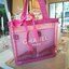 สีใหม่ น่ารักน่าชิม! 💕 New! Chanel Cosmetic Shopping Bag with Ribbin กระเป๋าสะพายใบใหญ่ VIP Gift With Purchase Limited Edition พรีเมี่ยมกิ้ฟของแท้จาก Chanel Cosmetic Counter ใบใหญ่วัสดุ Nylon โปร่งลายทางปั้มโลโก้แบรนด์ เปิดปิดด้วยแถบแม่เหล็กซ่อนด้