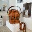FENDI MON TRESOR MINI LEATHER BUCKET IN BROWN ทรงขนมจีบสุดฮิต! เปิดปิดด้วยตัวเปิดแบบรูด ภายในมีช่องใส่ของหลัก ใส่กระเป๋าสตางค์กลาง + มือถือได้ ทรงนี้กำลังมาแรงมาก อะไหล่ทอง มีสายให้สองแบบ ปรับเปลี่ยนลุคได้ง่าย พร้อมส่งที่ไทยราคาสุดคุ้มห้ามพลาดค่ะ!