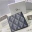 DIOR Wallet CD Diamond Canvas กระเป๋าสตางค์ใบสั้น พร้อมส่งที่ไทย ภาพสินค้าถ่ายจากงานขายจริง ใช้งานต่างประเทศได้