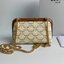 ORI 】หนังแท้ CELINE CLUTCH WITH CHAIN IN TRIOMPHE CANVAS AND LAMBSKIN WHITE/TAN กระเป๋าคลัทช์ดีไซน์เรียบหรูออกแบบมาได้อย่างลงตัว พร้อมสายสะพายโซ่ทองสุดหรู ด้วยรูปทรงที่สวยงามและทันสมัย สามารถใส่กระเป๋าสตางค์ใบสั้นหรือเครื่องสำอางค์ได้ตามขนาดกระเป๋า ในเรื่