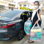 กระเป๋าผ้าร่ม (สายคาดพิมพ์ชื่อ-โบว์)
