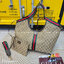 Gucci Giglio Large tote bag กระเป๋าทรงสะพายทรงโท้ทใบใหญ่ ดีไซน์ใหม่ล่าสุด สวยหรู่เท่มาก มาพร้อมใบเล็กเข้าเซ็ท พร้อมสายสะพายยาวเขียวแดงเป็นเอกลักษณ์ ภายในโล่งกว้าง