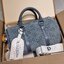 LV bandouliere 25 washed denim monogram keepall bag ใหม่ล่าสุด กับกระเป๋าทรงหมอนสุดฮิต ที่มาในรูปแบบ washed denim สวยคลาสสิค ดูแพงสุดๆ