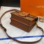 VIP GIFT 】หนังแท้ LOUIS VUITTON DAUPHINE MINI LEATHER HANDBAG - BROWN 20cm
