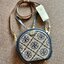 TORY BURCH T MONOGRAM JACQUARD CIRCLE BAG ((Large size)) พร้อมส่งที่ไทย สวยก่อนใครที่นี่! กระเป๋าจาก Tory burch รุ่นนี้มาในสไตล์ทรงวงกลม สุดคลาสสิค ดูคล่องตัวมากขึ้น วัสดุJacquardทอลายแบรนด์+ขอบหนังแท้ ได้ลงตัวสวยงามอยู่เหมือนเดิมค่ะ