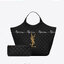 YSL icare maxi shopping bag in quilted lambskin / YSL tote bag กระเป๋าไซส์ใหญ่ พร้อมใบเล็ก หนังบุนิ่มเย็บลายตาข่าย (Quilted Bag) ดีไซน์คล้ายตะกร้าช็อปปิ้ง โฉบเฉี่ยวกว่าหลายระดับด้วยการประดับฮาร์ดแวร์ทองเหลืองในตัวอักษร YSL บนหนังสีดำสร้างความสะดุดตา มอบสไ