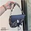 DIOR Saddle bag with shoulder strap Dior Oblique jacquard fabric and smooth Leather กระเป๋าสะพายทรงอานม้า กระเป่าที่มีเอกลักษณ์สวยงามเหนือกาลเวลา รุ่นใหม่ฝาพับแบบหนัง ทรงสวยไม่ซ้ำใคร