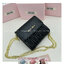 Miu Miu Quilted Wallet On Chain / MIU MIU Wallet Nappa Matelassé Leather กระเป๋าสตางค์หนังแนปป้า พร้อมสายสะพายอะไหล่ทอง