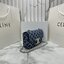 CELINE CHAIN SHOULDER BAG CLAUDE in DENIM WITH TRIOMPHE ALL-OVER กระเป๋าสะพายสายโซ่อะไหล่เงินงานเดนิม เกรดออริ 1:1 ใช้งานต่างประเทศได้