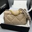 CHANEL 19 HANDBAG กระเป๋าสะพายดีไซส์คลาสสิคหนังแท้นิ่มเงาสวย เกรดออริ ท็อป สลับแท้ 1:1 เกรดดีสุด ผ่านทุก ตม ใช้งานต่างประเทศได้