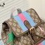 GUCCI Backpack with Interlocking G / GG Coated Canvas Backpack กระเป๋าเป้กุชชี่ใช้ได้ทั้งหญิงชาย ไม่ว่าจะวันธรรมดาหรือวันไปเที่ยว เพียงแค่สะพายกระเป๋าเป้ใบนี้ติดตัวไปด้วย ก็เพิ่มความมีสไตล์ให้กับตัวเองได้แล้ว ด้วยรูปทรงและลายตารางอันเป็นสัญลักษณ์ของแบรนด์