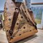 พร้อมส่ง 2 สี 💖💖 M.C.M Stark Backpack in Maxi Visetos with natural nappa leather trim / M.C.M Backpack กระเป๋าเป้ใบใหญ่ที่ควรต้องมี! Best seller Unisex