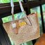 Coach Mini City Tote Bag In Straw And Smooth Leather 9" ((CS616)) กระเป๋าทรงโท้ทงานทอน้ำหนักเบา จุของได้เยอะ เกรดท็อปออริ เกรดดีสุด สลับแท้ 1:1 ใช้ต่างประเทศได้
