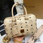 M.C.M ESSENTIAL BOSTON BAG IN VISETOS Small 23 Handbag มาพร้อมสายสปอร์ต กระเป๋าถือ/สะพายข้าง ทรงหมอน สวยโดดเด่น ทรงสวยยอดนิยม มาพร้อมพวงหนังห้อย และสายรัดเก็บหูจับ วัสดุหนังแคนวาสคุณภาพดี เปิด-ปิดด้วยซิป ภายในโล่งกว้าง ใส่ของได้เยอะ กระเป๋าสตางค์ โทรศัพท์