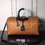 M.C.M MONOGRAM TRAVEL BAG กระเป๋าเดินทาง หนังแกะแท้