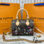 LV x TM Speedy Bandoulière 20 bag Monogram Flower กระเป๋าทรงหมอนคอลเลกชันสุดพิเศษ สวยคลาสสิกมีชีวิตชีวา สีสันสดใสสไตล์ superflat สุดไอคอนิกของ Takashi Murakami ด้วยโมโนแกรมดอกไม้หลากสี