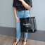 พร้อมส่งความสวยหรู 👠👠 Chanel Shopping Bag With Chain กระเป๋าสะพายใบใหญ่ทรง Shopping Bag Limited Edition พรีเมี่ยมกิ้ฟของแท้นำเข้าจาก Chanel Perfume Counter ของแท้100% (ไม่ใช่งานเลียนแบบ) ใบใหญ่วัสดุ Nylon โปร่ง ♡ ปั้ม CHANEL แบรนด์ส