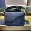หนังแท้ DIOR MINI SADDLE MESSENGER BAG Beige and Black Dior Oblique Jacquard and Black Grained Calfskin พร้อมส่งที่ไทย งานหนังแท้และผ้าแจ็คการ์ดออริจินอล ภาพสินค้าถ่ายจากงานขายจริง ใช้งานต่างประเทศได้