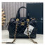ORI หนังแท้ | Chanel Small Bowling Bag Crumpled Leather / Chanel Keepall Bag กระเป๋าถือ กระเป๋าสะพายรุ่นใหม่ล่าสุด ดีไซน์หนังยับเงา ในคอลเลกชัน Métiers d’art ปี 2024/25 ด้วยลูกเล่นของเนื้อสัมผัสและรูปแบบ