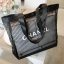 MUST HAVE! Chanel Cosmetic Shopping Bag กระเป๋าสะพายใบใหญ่ VIP Gift With Purchase Limited Edition พรีเมี่ยมกิ้ฟของแท้จาก Chanel Cosmetic Counter ใบใหญ่วัสดุ Nylon โปร่งลายทางปั้มโลโก้แบรนด์ เปิดปิดด้วยแถบแม่เหล็กซ่อนด้านในปากกระเป๋าบุที่ฐานเพื่อรับน้ำหนัก