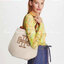 Tory Burch Small Canvas Round Tote กระเป๋าถือหรือสะพายไหล่ วัสดุผ้าcanvas รูปทรงโค้งมน ด้านในโล่ง มี1ช่องซิปและ1ช่องเล็ก น้ำหนักเบา จุของได้เยอะ มาใหม่ล่าสุดไม่ควรพลาดเลยค่า