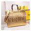 FENDI Sunshine Medium Leather Tote Metallic Gold / FENDI Shopping bag กระเป๋าสะพายทรง shopping สีทองสวยหรู ใบใหญ่ จุใจ!! ดีไซน์คลาสสิควินเทจ สวยหรู ภายในโล่งกว้างมากๆ ใส่ของจุสุดๆ