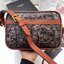 VIP 】หนังแท้ YSL SAINT LAURENT Leather-Trimmed Monogrammed Coated-Canvas Messenger Bag