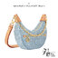 LV Loop Other Monogram Canvas Sky Blue Denim กระเป๋าสะพายทรงโฮโบเดนิม รูปทรงพระจันทร์ครึ่งเสี้ยว เกรดออริ 1:1 ใช้งานต่างประเทศได้
