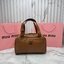 ORI หนังแท้ | Miu Miu Leather top-handle bag กระเป๋าสะพายทรง keepall เรียบแต่ฟาด หรูหราทุกองศา ใครเห็นก็ต้องเหลียว