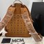 M.C.M STARK STUDS MEDIUM BACKPACK IN VISETOS ใบใหญ่เอาใจสายจุมาแล้วจ้า Best seller Unisex backpack กระเป๋าเป้ดีไซน์เอกลักษณ์ รุ่นขายดี ใช้ได้ทั้งหนุ่มๆและสาวๆ ตกแต่งหมุดอะไหล่สี gun metal เรียบหรู วัสดุหนังแคนวาสคุณภาพดี เปิด-ปิดด้วยซิป ภายในเป็นหนังแท้ จ