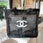 MUST HAVE! Chanel Cosmetic Shopping Bag กระเป๋าสะพายใบใหญ่ VIP Gift With Purchase Limited Edition พรีเมี่ยมกิ้ฟของแท้จาก Chanel Cosmetic Counter ใบใหญ่วัสดุ Nylon โปร่งลายทางปั้มโลโก้แบรนด์ เปิดปิดด้วยแถบแม่เหล็กซ่อนด้านในปากกระเป๋าบุที่ฐานเพื่อรับน้ำหนัก