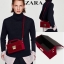 Zara rigid corduroy minaudière 2017 กระเป๋าทรงกล่องมาด้วย top ผ้าลูกฟูกเท่ๆ อะไหล่สีทอง ด้านหน้าตัวล็อค แบบสวมปุ่มล็อค หูพับลงได้ สายสะพายถอดและปรับระดับได้ ด้านในช่องโล่ง สามารถใส่ กระเป๋าเงิน มือถือจุกจิกได้พอสมควร น้ำหนักเบามาก ดีไซน์ไม่เหมือนใครตามสไต