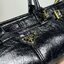 PRADA Leather Bonnie Top-Handle Bag กระเป๋าถือ/สะพายไหล่สุดชิค งานหนังยับสวยเก๋ สวยเด่นเป็นเอกลักษณ์ ดีไซน์คาดหน้าสุดเท่ หูจับยาวในตัวง่ายสะดวกพกพา