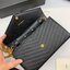 VIP GIFT 】หนังแท้ YSL WOC 9" Saint Laurent Chain Wallet Envelope Woc Monogram Black Leather Cross Body Bag กระเป๋าเงิน wallet on chain ที่มาพร้อมสายสะพายแบบโซ่ ขนาด 9” หนังวัวติดโลโก้ YSL มีทั้งอะไหล่เงิน ทอง และดำ ด้านในมีช่องซิป และช่องใส่การ์ด เรี