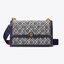 TORY BURCH 81000 MINI T MONOGRAM JACQUARD SHOULDER BAG คอลเลคชั่นฤดูใบไม้ผลิ 2021 กระเป๋าสะพายรุ่นใหม่จาก Tory Burch ดีไซน์สวยคลาสสิค แฝงไว้ด้วยความหรู ลวดลายผ้าแจ็คการ์ด T Monogram บนกระเป๋า Tory Burch นี้ เป็นการยกย่องให้กับงานควิลท์ชาวเพนซิลเวเนียดัตช์