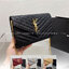 YSL Small Envelope Clutch Bag กระเป๋าสะพายสุดฮอต ดีไซน์เรียบหรู ดูติดแกลมสุดๆ โดดเด่นด้วยโลโก้ด้านหน้า เพิ่มดีเทลความผู้ดี