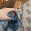 LV Loop Other Monogram Canvas Sky Blue Denim กระเป๋าสะพายทรงโฮโบเดนิม รูปทรงพระจันทร์ครึ่งเสี้ยว เกรดออริ 1:1 ใช้งานต่างประเทศได้