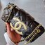 Chanel 24C bag / CHANEL WITH CHAIN / CHANEL Casual Style กระเป๋าสะพายหนังนิ่มลื่นเงาสวย