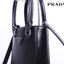 PRADA Small brushed leather tote กระเป๋าTote ขนาดเล็กที่มีดีไซน์ทรงเหลี่ยมโฉบเฉี่ยว วัสดุจากหนังเงาซึ่งเป็นวัสดุที่โดดเด่นของแบรนด์มาตั้งแต่ยุค 90'