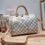 LV Speedy Bandoulière 25 Damier Azur กระเป๋าทรงหมอน รุ่นท็อปฮิต กับดีไซน์ใหม่ต้อนรับฤดูร้อน โดดเด่นด้วยวัสดุแคนวาสตกแต่งลายพิมพ์ไม่เกร่อ วัสดุหนังแคนวาส