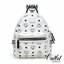 M.C.M Stark Side Studs Backpack in Visetos M.C.M small backpack กระเป๋าเป้ ขนาดเหมาะกำลังดีที่ไม่ชอบแบกของหนักมาก ใช้ได้ทั้งหญิง/ชาย ตกแต่งหมุดอะไหล่ทองด้านข้าง สวยหรู วัสดุหนังแคนวาสคุณภาพดี เปิด-ปิดด้วยซิป ภายในเป็นหนังแท้ จุของได้พอสมควร สายสะพายสามารถ