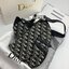 CHRISTIAN DIOR SADDLE BAG Beige and Black Dior Oblique Jacquard