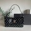 Chanel E/W Quilted Chain Stitch Flap Bag - Black Shoulder Bag / CHANEL VIP CROSSBODY BAG กระเป๋าทรงสะพายข้าง หนังพียู อะไหล่เงิน เย็บกิมมิคตารางสีขาว